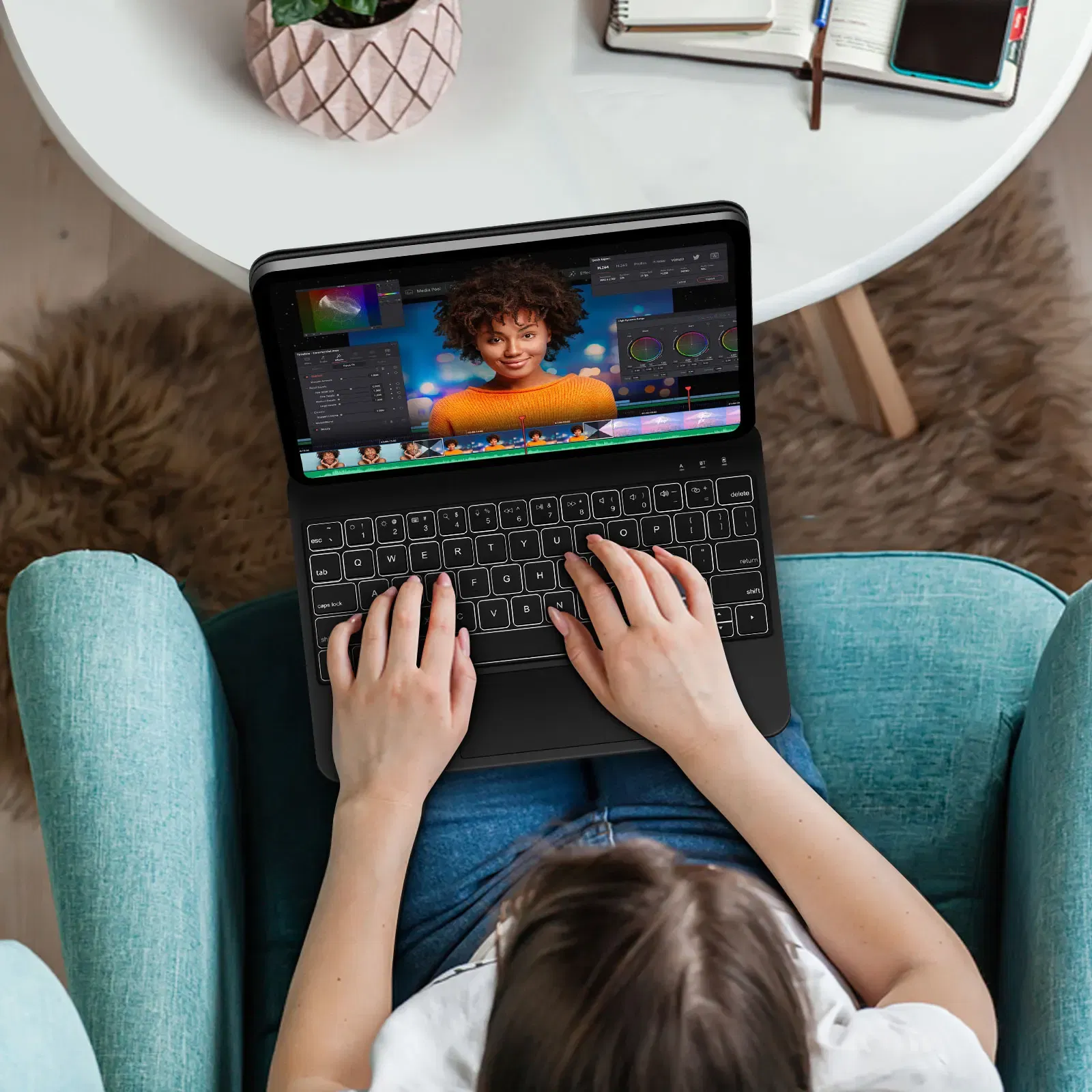 Color: Other - GOOJODOQ Backlight Magic Keyboard for iPad Air 6 2024 case for iPad Air 11 inch case iPad Air 5 Air 4 10.9 inch Cover  folio