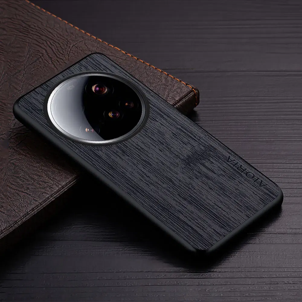 Color: Dark Grey, Compatibility by Model: xiaomi 15 - Case For Xiaomi 15 Ultra  Funda Bamboo Wood Pattern Leather Cover Luxury Capa For xiaomi 15 Ultra case Coque
