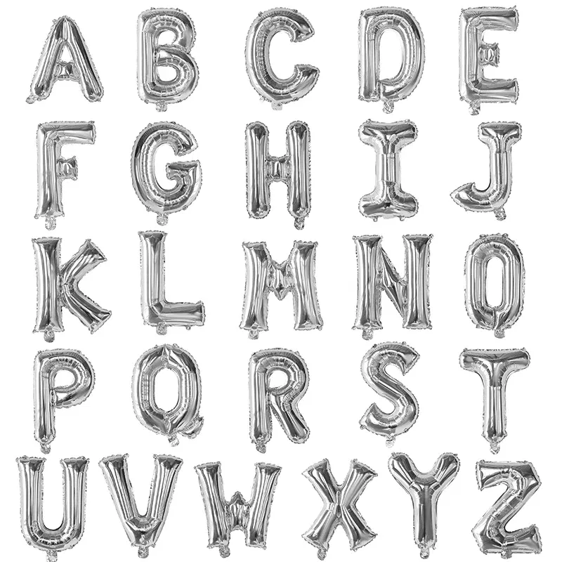 Color: Fluorescence Yellow, Ballon Size: 16INCH, Shape: N, Ships From: CHINA - 16Inch A-Z Letter Foil Balloon Birthday Theme Party Decoration Baby Shower Bride To Be Wedding Balloons Air Globos Supplies