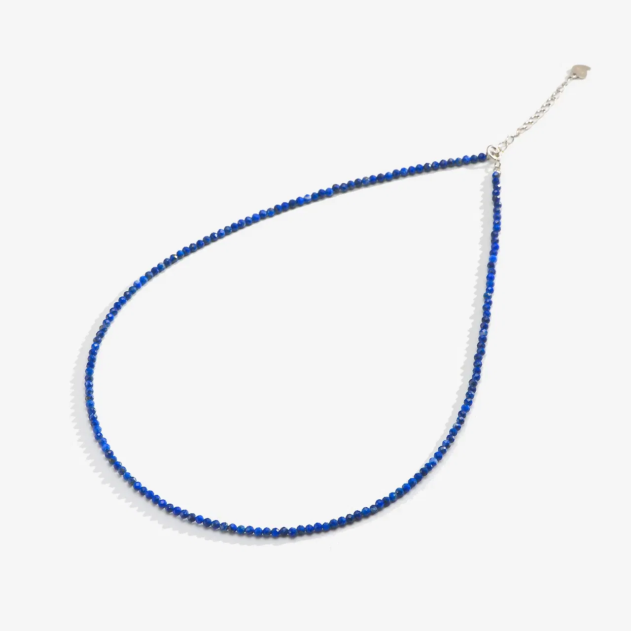 Gem Color: Clear, Length: 40cm - Natural Stone Necklace Spinel/Lapis Lazul/Amazonite/Amethy/Tourmaline/Amethyst  Ketting 2MM Silver 925 Jewelry for Collier Femme