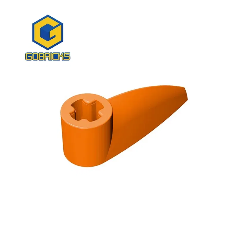 Color: Pink - Gobricks 10pcs Compatible MOC Brick Parts 41669 x346 High-tech Tooth 1 x 3 Building Block Particle Assmble Kid Puzzle Brain Toy