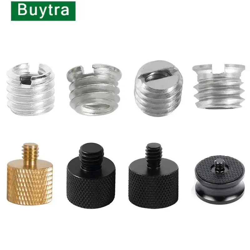 Color: PURPLE - Camera Screw Conversion Nut 5/8 To 3/8 To 1/4 Inch Adapter Mount For DSLR Tripod Monopod Quick Release Plate Stands Camera Acc