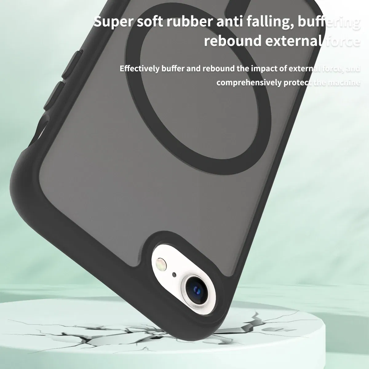 Color: black, Compatible-Phone Models: For iPhone 14 Pro Max - Non Yellowing Case For iPhone SE 2022 2020 8 16 Pro Max 15 Plus 14 13 Mini 12 11 Magsafe Mag Safe Matte Black Magnet Phone Cover