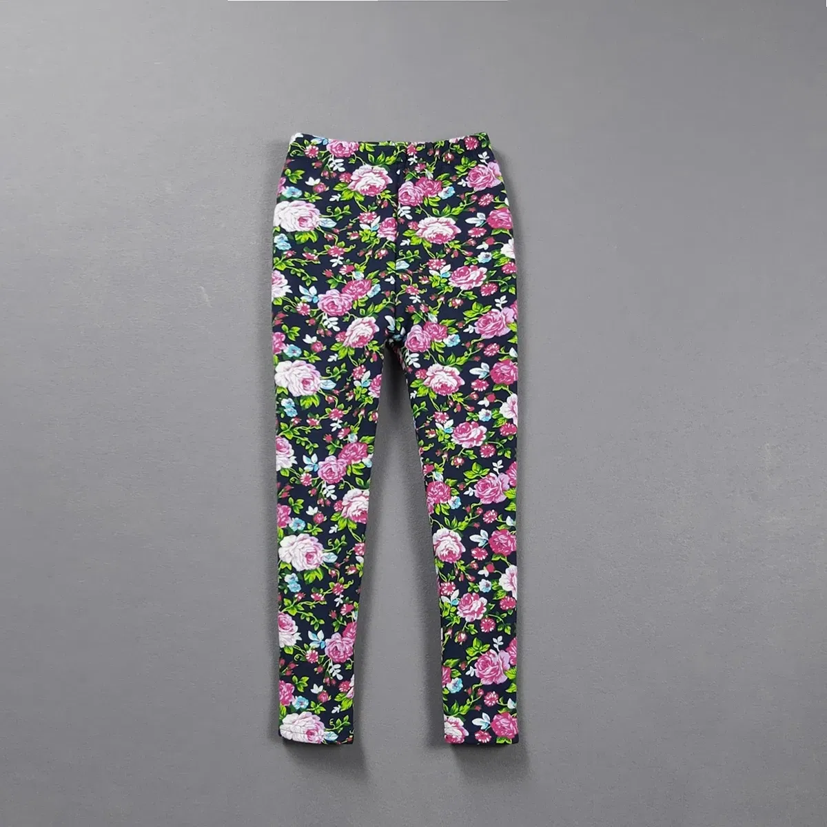 Color: Dark Grey, Kid Size: 4T - 2-11Y Girls' Pants Autumn and Winter Slim Fit Warm Bottom Pants Thickened Velvet Printed Children's Pants Baby Casual Pants