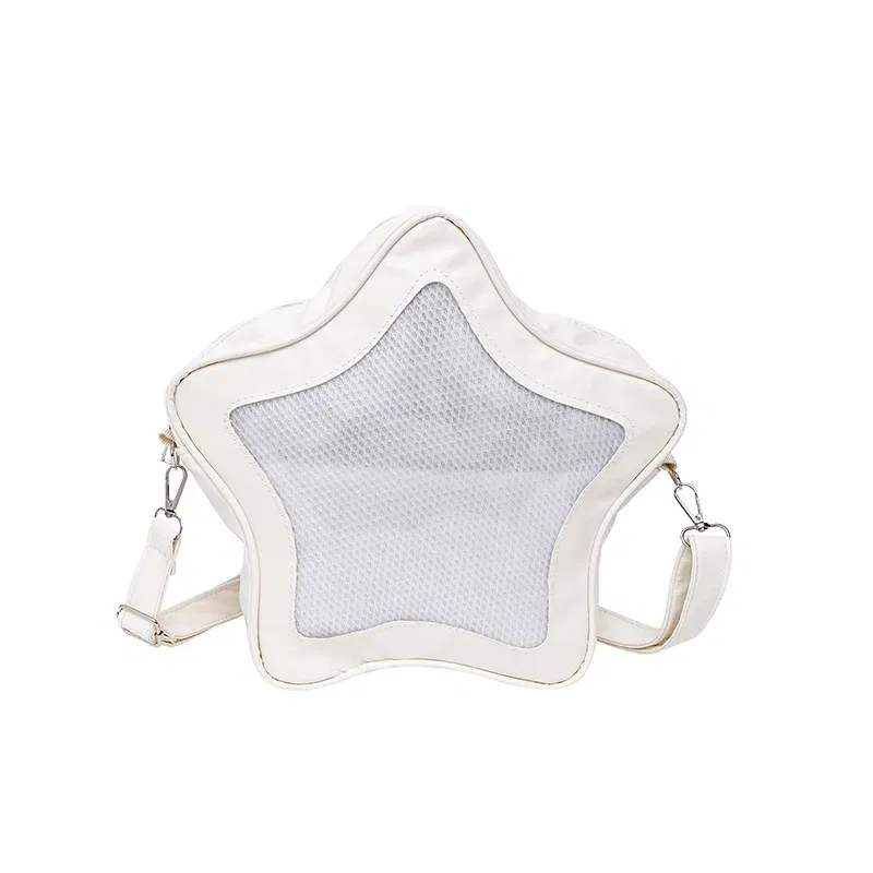 Color: WHITE - Japanese Style Minimalist Cute Aesthetic Shoulder Bag for Students Kawaii Crossbody Purse Street Fashion