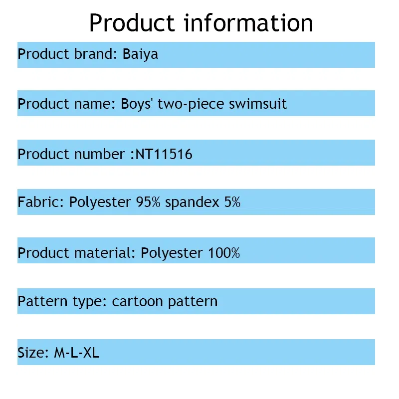 Size: 24M, Color: Blue - Summer Boys Swimsuit for Kids Split Sun Quick Dry With Swim Cap Swimsuit Cartoon Boys Set