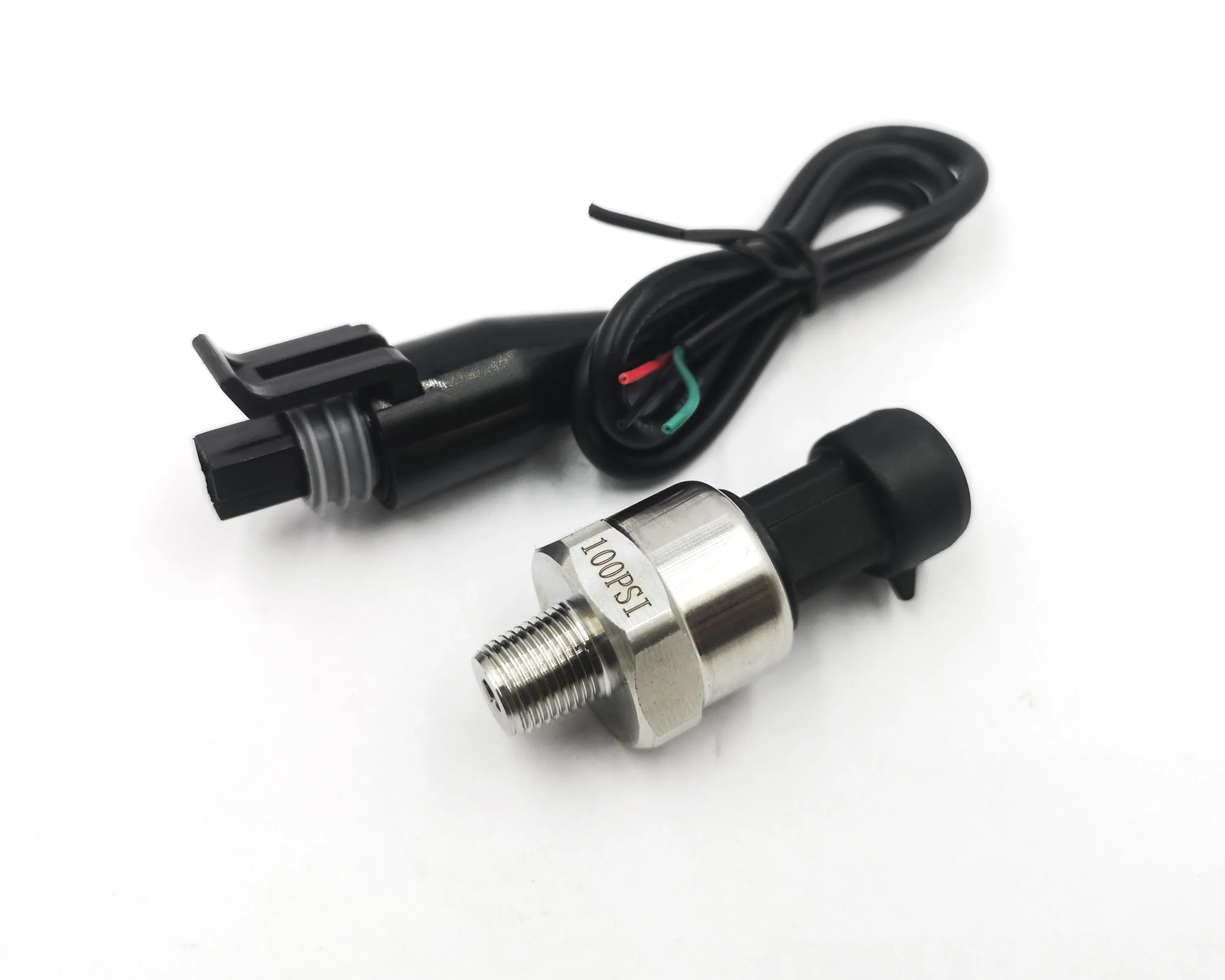 Color: Green - pressure sensor transducer transmitter for water oil fuel gas air 1/8NPT DC 5V ceramic sensor stainless steel 5-300psi optional