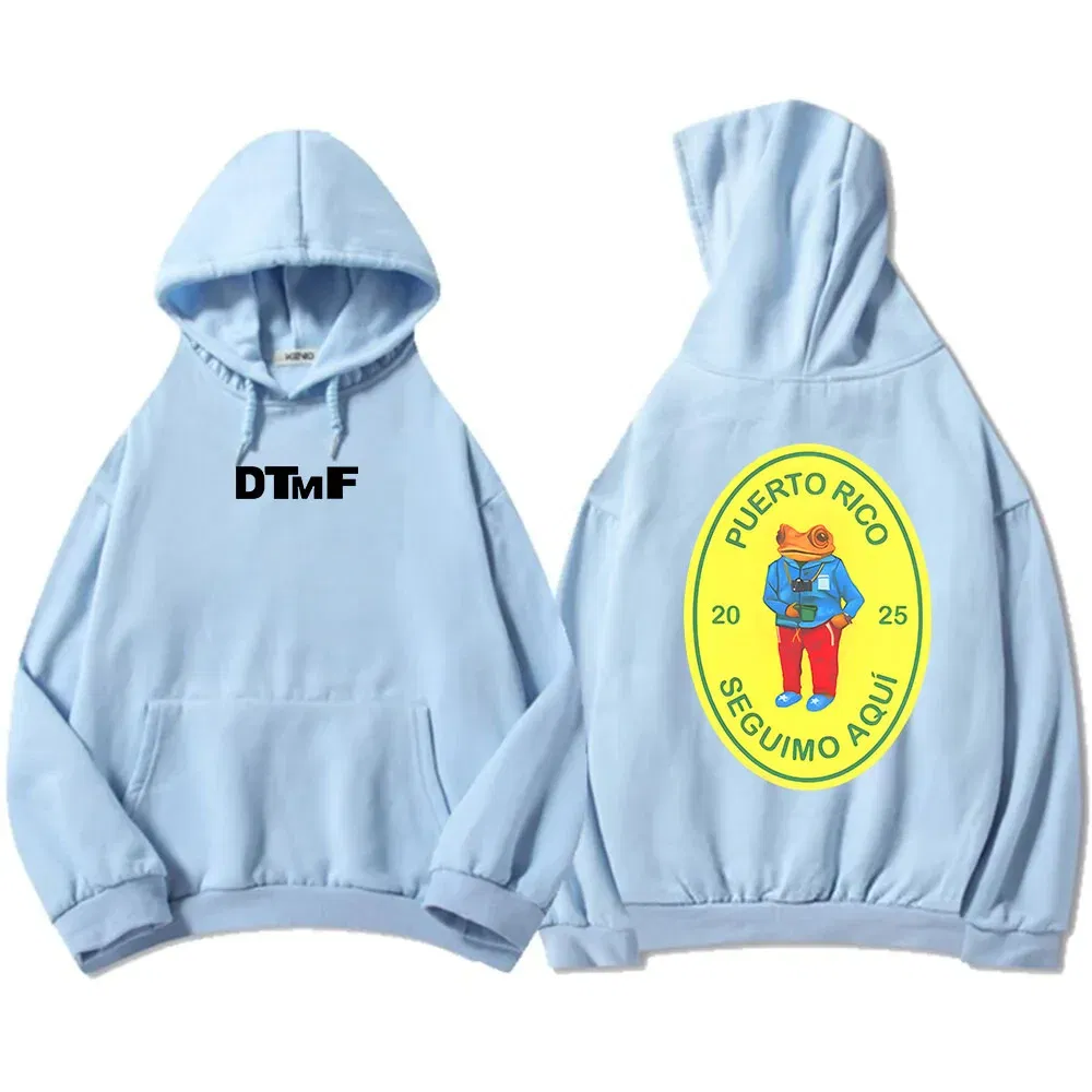 Color: Silver, Size: XXL - DTMF Deb?­ Tirar Más Fotos 2025 New Album Hoodies Bad Bunny Singer Printing Sweatshirts Men Women Clothing Sudaderas Hombre Male