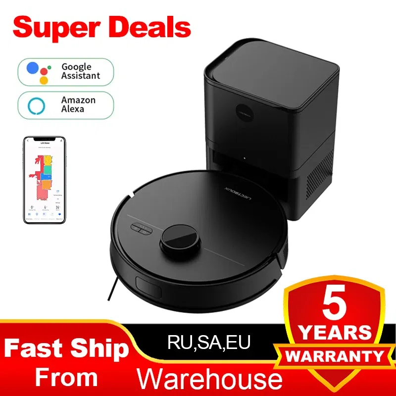Color: black, Ships From: CN - LDS Robot Vacuum Cleaner & Mop Liectroux M70 Pro,Wet Dry Cleaning,Self Empty,Multi-floor Map,6500Pa,Carpet Boost,Max.175Mins Run