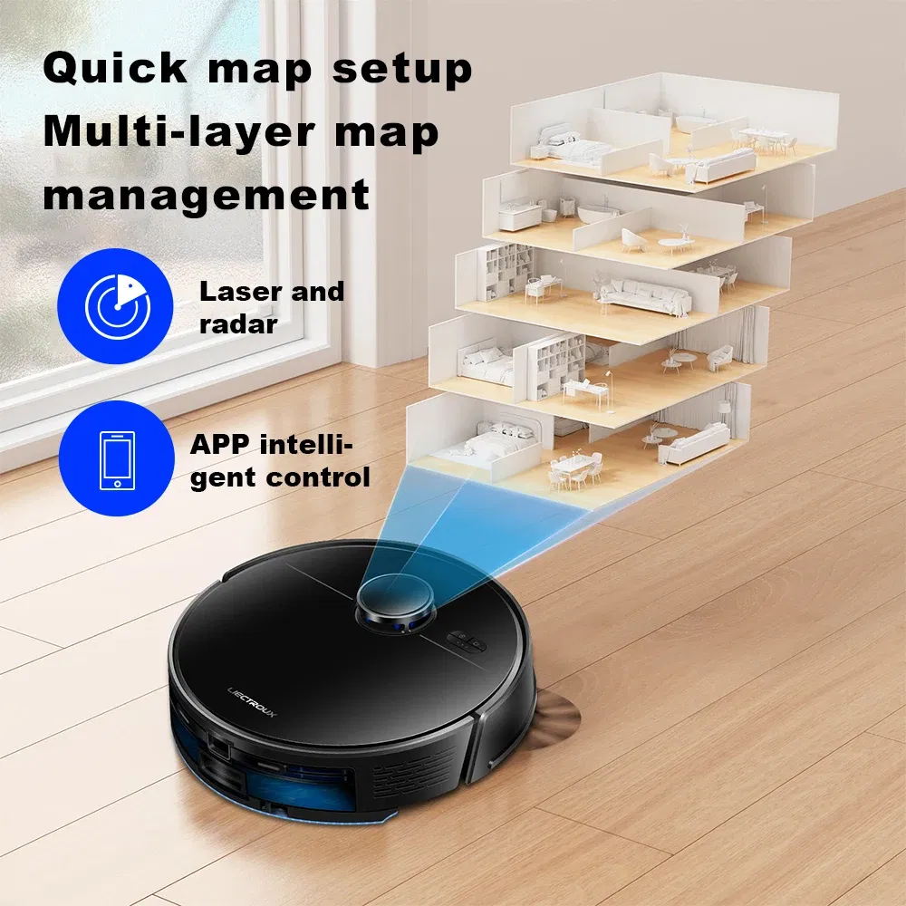 Color: black, Ships From: CN - LDS Robot Vacuum Cleaner & Mop Liectroux M70 Pro,Wet Dry Cleaning,Self Empty,Multi-floor Map,6500Pa,Carpet Boost,Max.175Mins Run