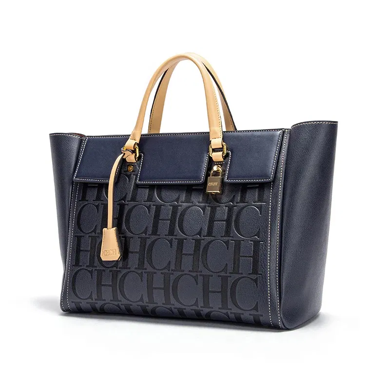 Color: Blue - Luxury Exquisite Retro Multi Functional Multi Occasion Flower Handbag Women's New Large Capacity Handbag