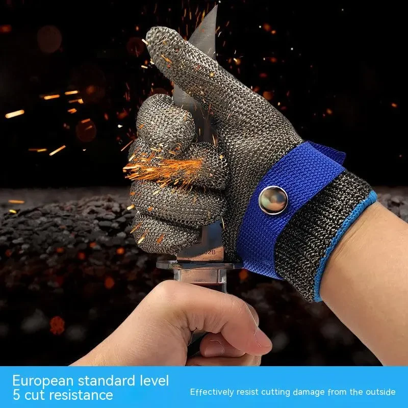Level 5 Cut Resistant Glove Stainless Steel Mesh Metal Wire Glove