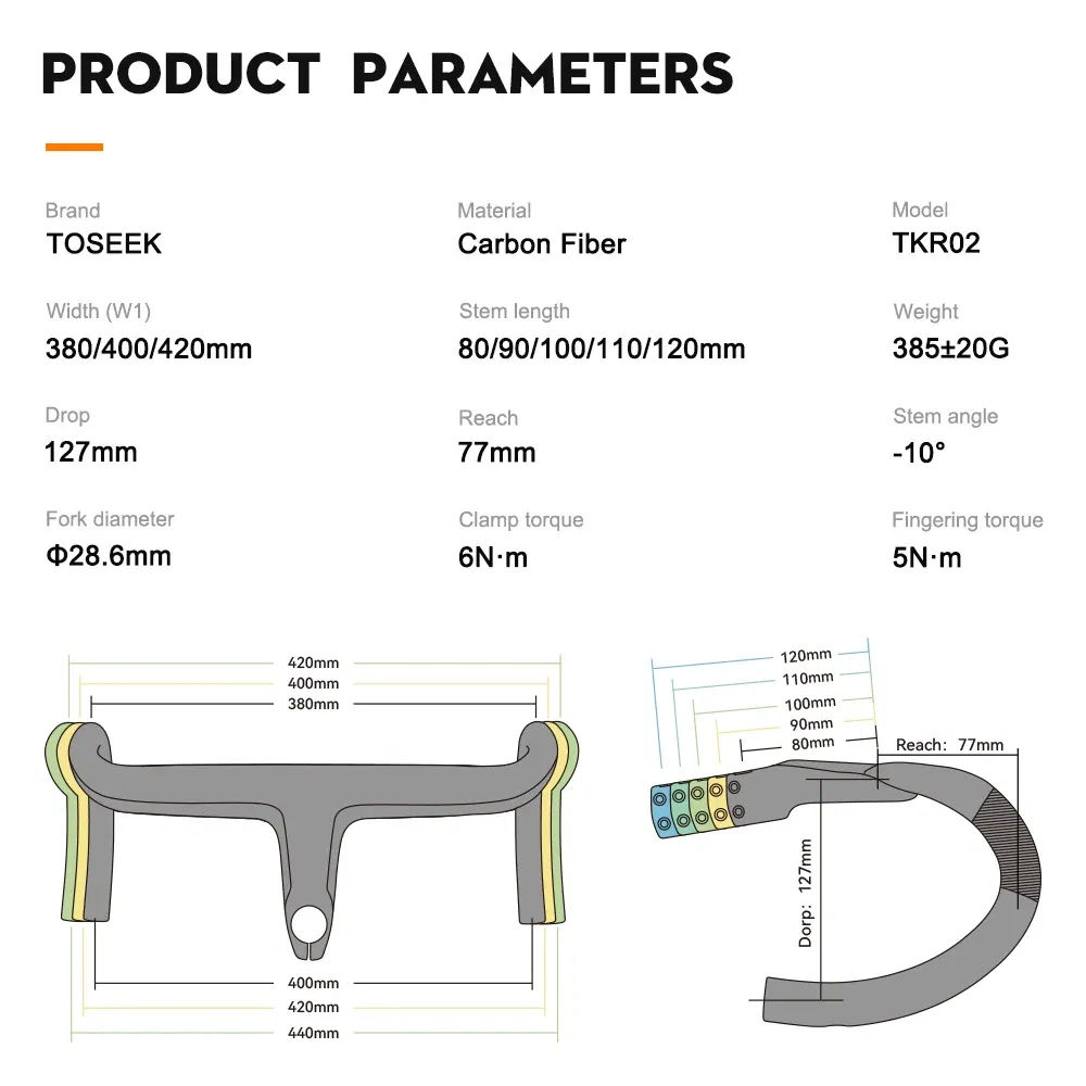Color: Burgundy - TOSEEK Carbon Handlebar Road Carbon handlebar Drop bar T800 Carbon Integrated Handlebar Di2 Bicycle Accessories Carbon Drop bar