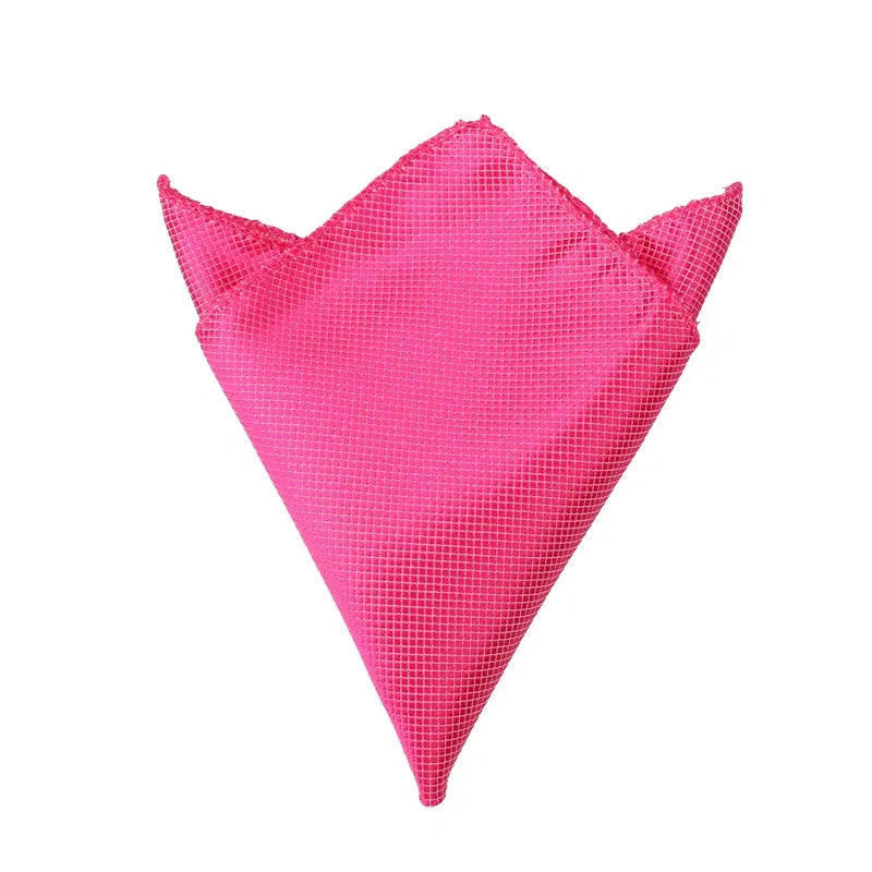 Color: Milky White - Fashion Suits Pocket Square For Men Business Chest Towel Hanky Gentlemen Plaid Hankies Classic Suit Napkin Mens Handkerchief