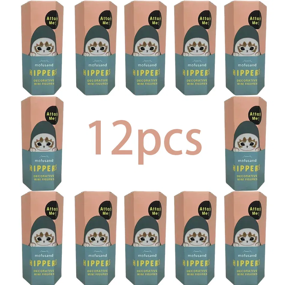 Color: Brown - New Sonny Angel & Mofusand Blind Box Hippers Mini Figure Shark Cat Action Figure Toys For Fans Children Christmas Gift