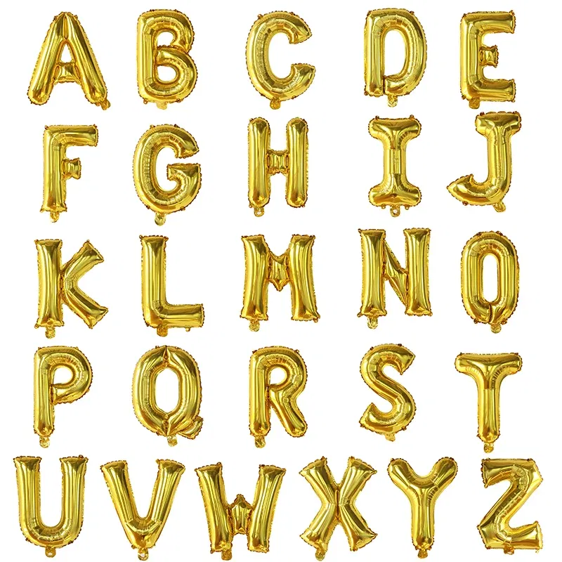 16Inch A-Z Letter Foil Balloon Birthday Theme Party Decoration Baby Shower Bride To Be Wedding Balloons Air Globos Supplies