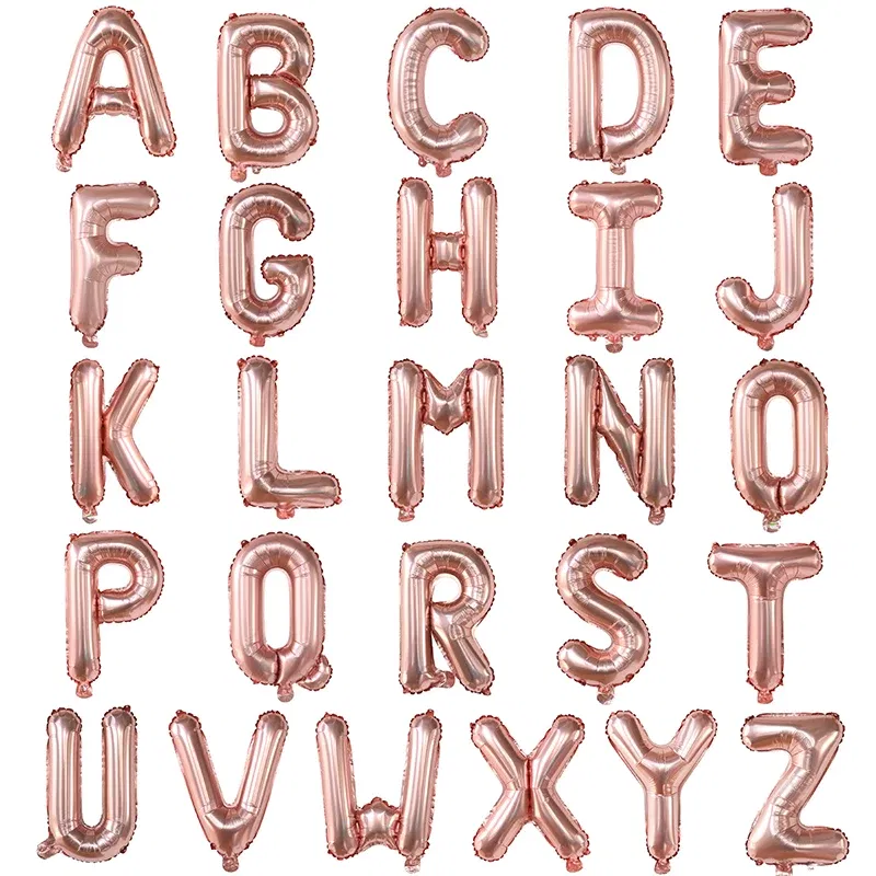 16Inch A-Z Letter Foil Balloon Birthday Theme Party Decoration Baby Shower Bride To Be Wedding Balloons Air Globos Supplies