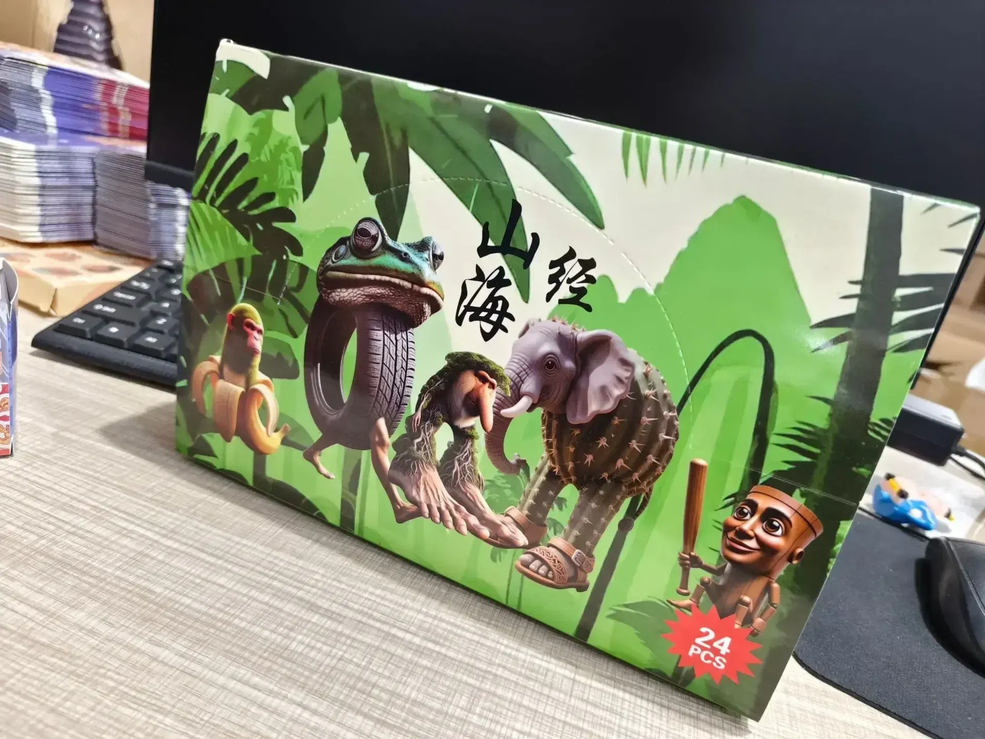 Color: GRAY - 24PCS Italian Brainrot Blind Box Toy Tungtungtung Sahur Tralarero Tralala Bombardinocrocodilo Figures Key Chain Birthday Gift!!.