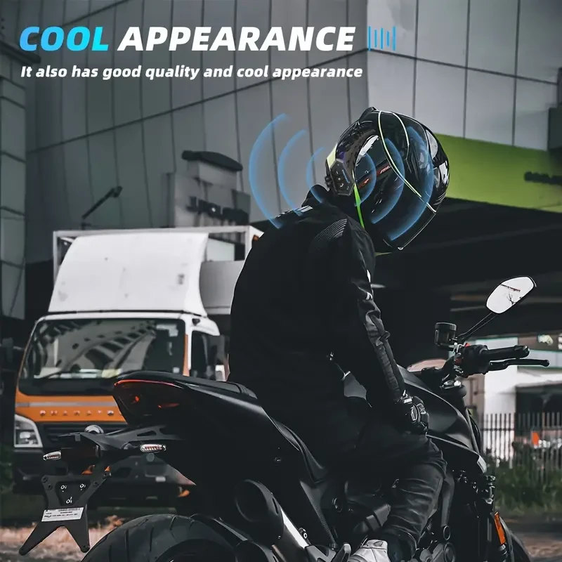 Wireless Motorcycle Helmet Headset – Hands-Free Call & Music Player