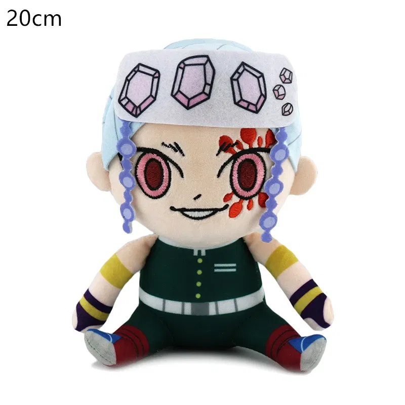 Color: WHITE, Height: 0-10cm - 20CM New Product Japanese Anime Ghost Slayer: Blade Plush Doll Tanjiro Nezuko Game Peripheral Children's Doll Kawaii Pillow