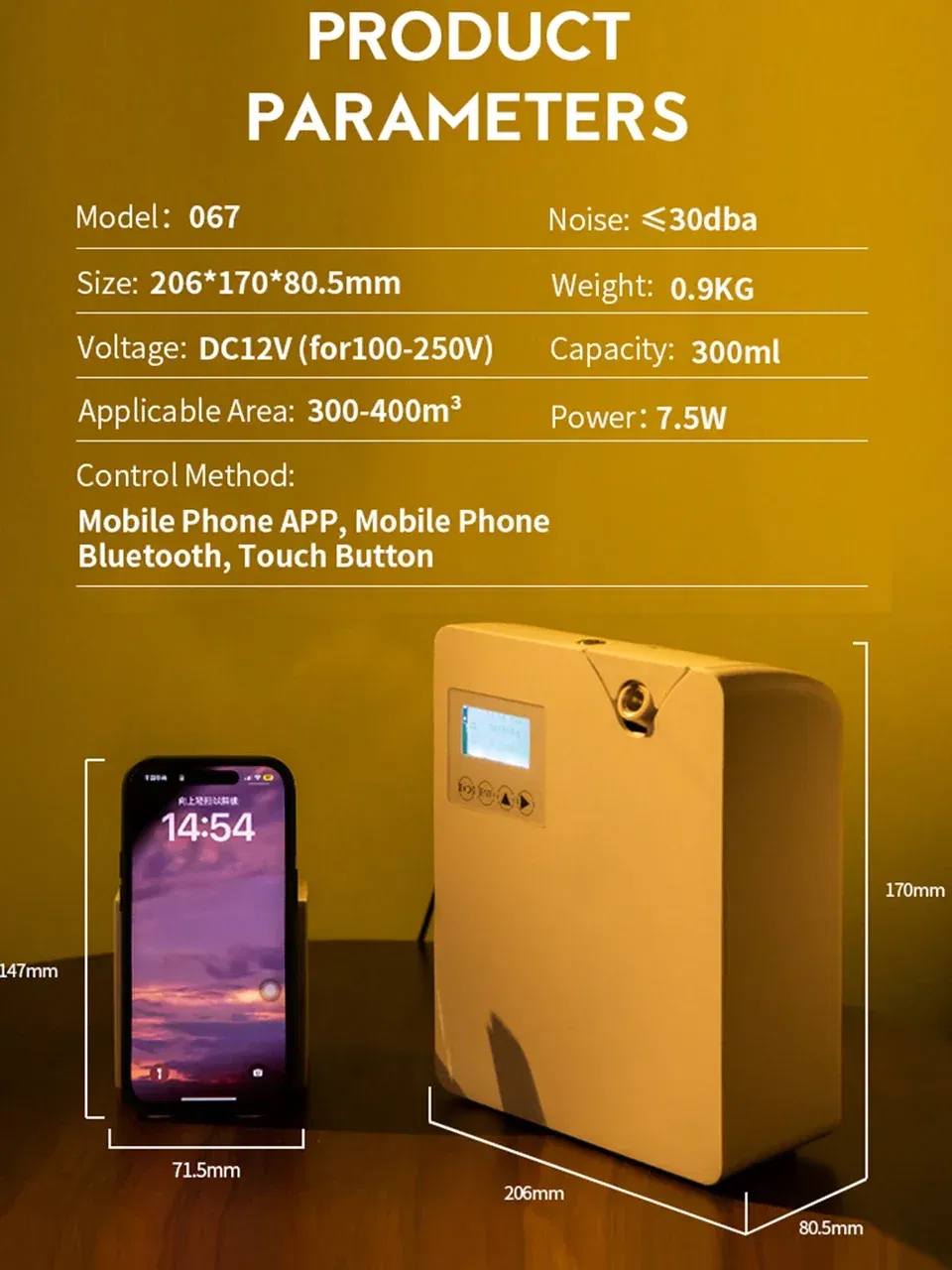 NAMSTE Essential Oils Diffuser Hotel Equipment Professional Aroma Diffuser WiFi Control Diffuser Aromatherapy Home Appliances