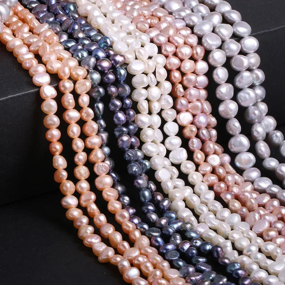 Color: Hot Pink, Item Diameter: 17mm - Natural Freshwater Pearl Baroque White pink Irregular Beads for Jewelry Making DIY Earrings Bracelet Necklace Accessories