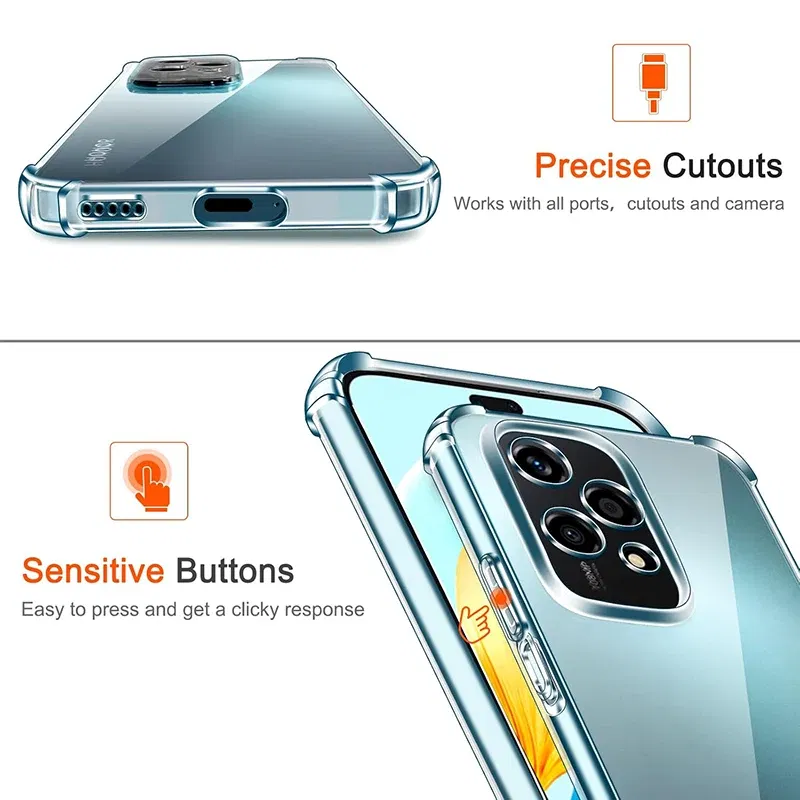 Material: POLYESTER - Shockproof Silicone Soft Case For Huawei Honor 200 90 70 50 Lite Pro Ultra Thin Cover For Honor200 Lite Clear Slim Fundas