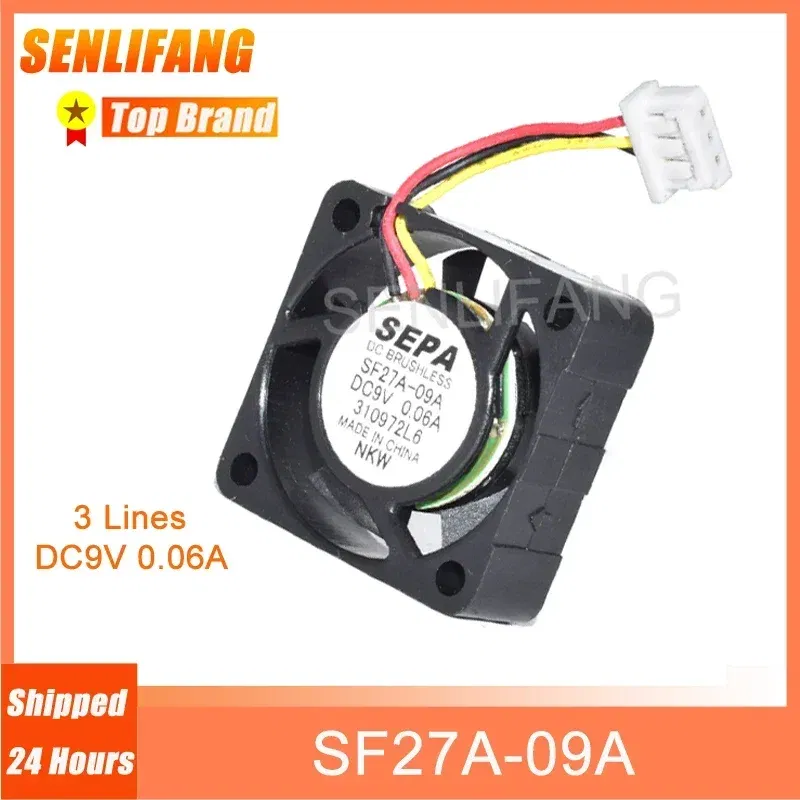 Color: black, Ships From: CHINA - New For SEPA SF27A-09A DC9V 0.06A Three Lines Cooling Fan 30*30*10MM