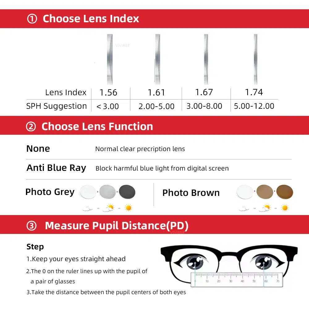 VIVIBEE Customized Prescription Glasses Men TR90 Matte Black Square Myopia Eyewear Optical Classic Astigmatism Eyeglasses