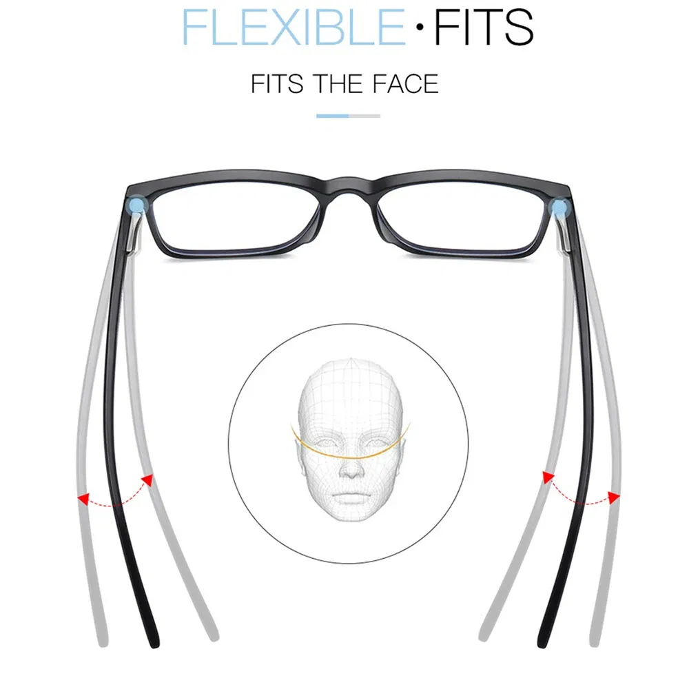 VIVIBEE Customized Prescription Glasses Men TR90 Matte Black Square Myopia Eyewear Optical Classic Astigmatism Eyeglasses
