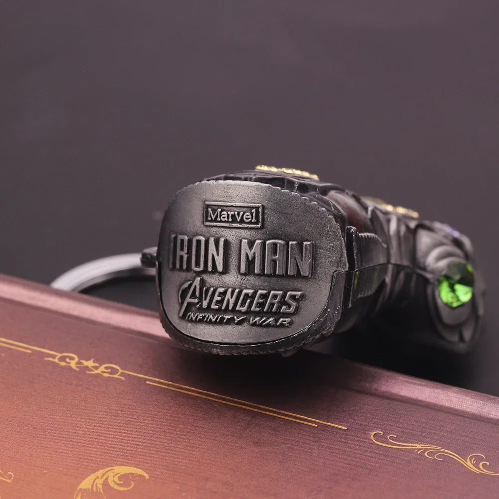 Color: Dark Yellow, Ships From: CHINA - Avengers Thanos Infinity Gauntlet Keychain Disney Superhero Iron Man Infinity Gloves Keyrings Car Pendant Key Holder Accessories