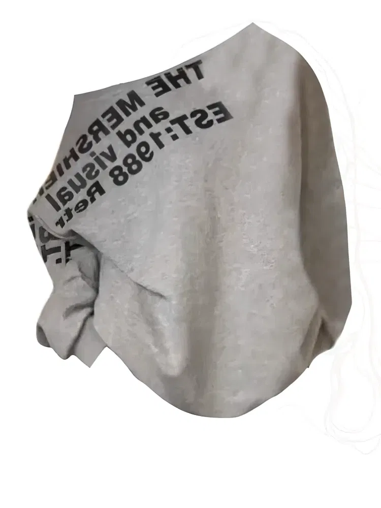 Color: WHITE, Size: XS - Y2k Sexy Oversize T shirt Women Streetwear Print Long sleeve Basic Top Lady Fall Winter Korean Fashion Oversized Tees Shirt