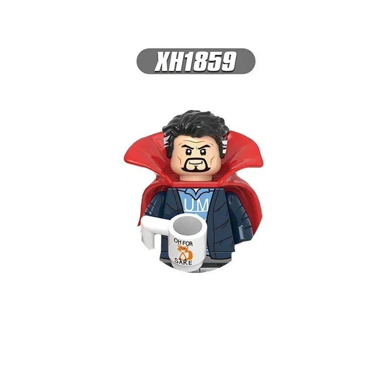 Color: Yellow - Hot toys New  Marvel superhero Building blocks Doctor Strange Spider-Man Brick toy action figures Children's toy party gifts