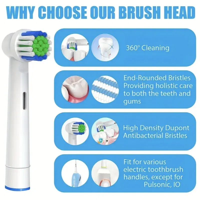 Color: Orange - Compatible with Oral B electric toothbrush head p2/4000/3757/d12/3766 Braun replacement head universal