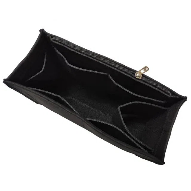 Color: black, Size: M - Felt Cloth Insert Bag Fits BOOK TOTE Makeup Handbag Organizer Travel Inner Purse Cosmetic Bag Mommy Bag Fit ONTHEGO Tote