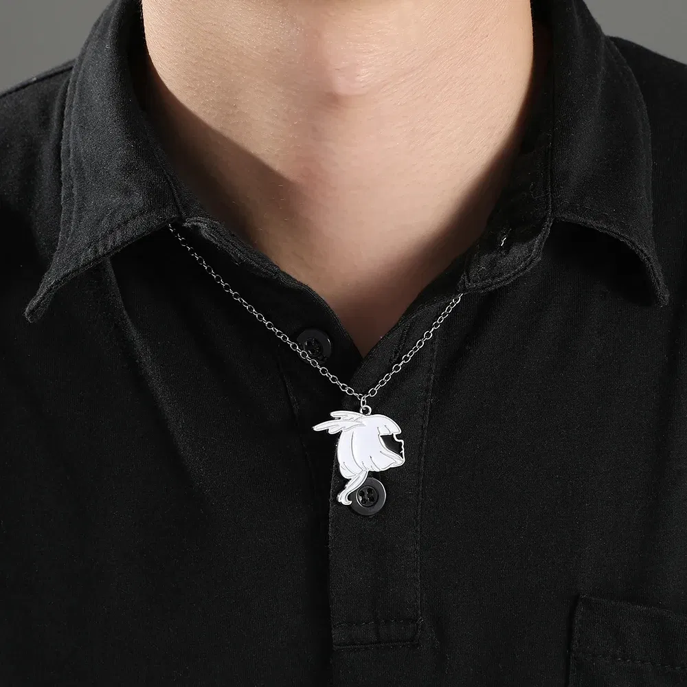 Metal Color: Light Yellow Gold Color, Length: 50cm, Ships From: CHINA - Game Sky Children Of Light Women Necklace Fashion Enamel Necklace Anime Monstrous Punk Necklace Charm Jewelry Party Accessories