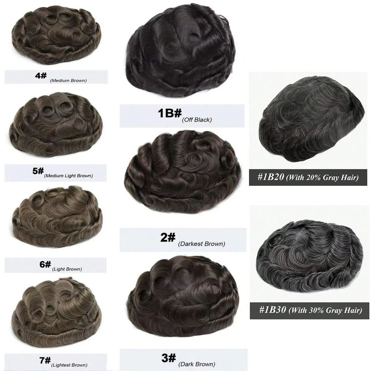 Toupee for Men Human Hair Pieces for men silk straight hair replacement system in 10x8" base size Thin skin PU hair prosthesis