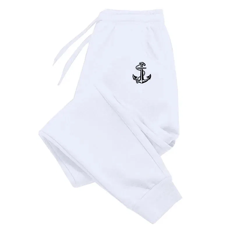 Color: WHITE, Size: M - Autumn And Winter Men Pants New In Men's Clothing Casual Trousers Sport Jogging Tracksuits Sweatpants Harajuku Streetwear Pants