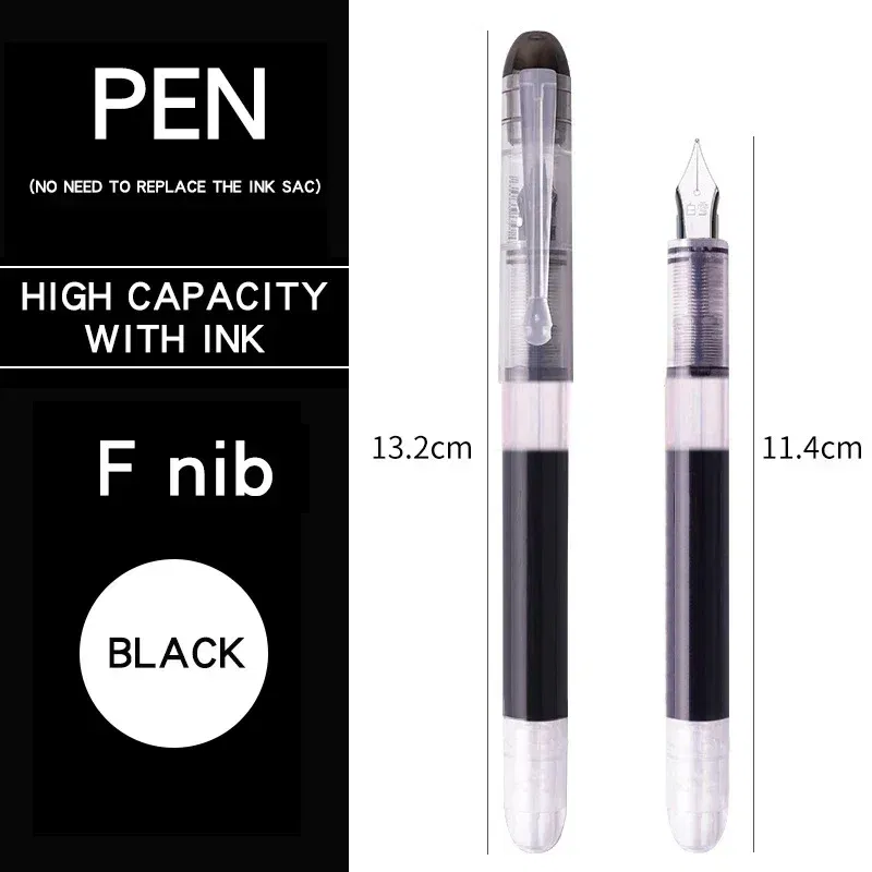 Color: Brown - 0.5mm F /0.38mm EF Extra Fine Nib Disposable  Classic Fountain Pens For Writing  For Student Office Painting & Creative Projects