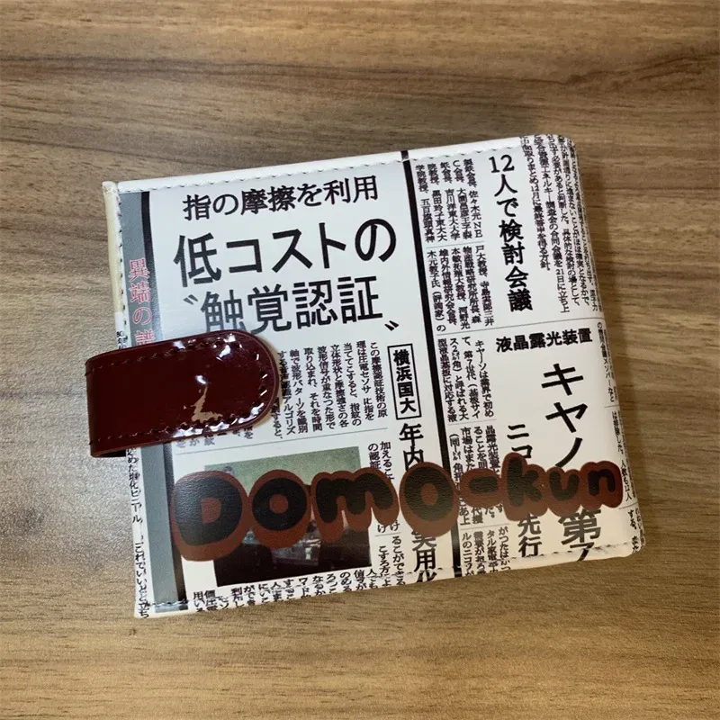 Cute Domo Kun Wallet Purse Leather Small Short Wallets for Women Men Cartoon Anime 3D Kawaii Purses Money Clips Bag