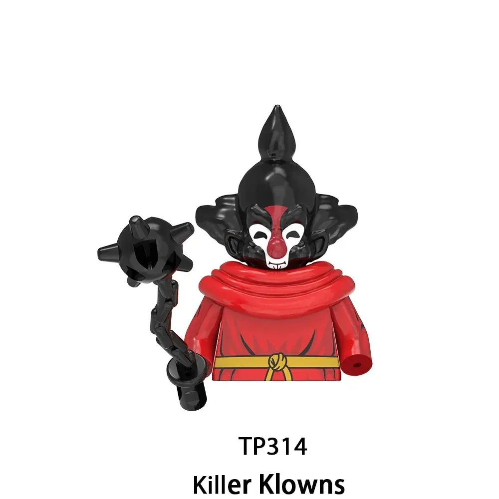 Color: Wood - TP1040 WM6205 G0129 Killer Klowns Mini Action Figure Classic Horror Thriller Movie Series Building Block Model Doll Toy For Gift