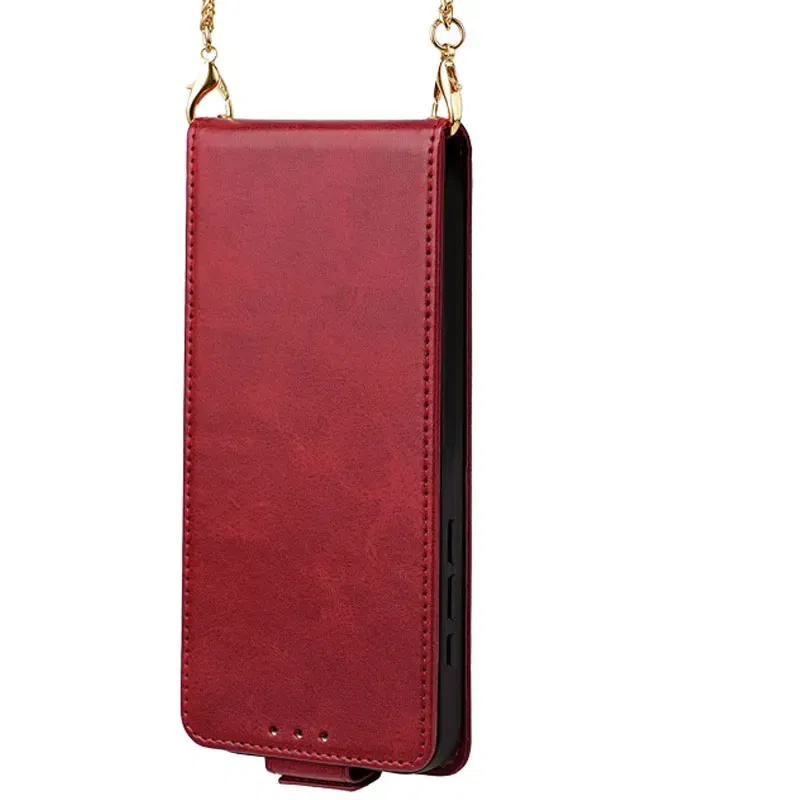 Color: Red, Compatibility by Model: Galaxy A26 5G - Leather Phone Case for SAMSUNG Galaxy A05 A06 A16 A15 A36 A56 A26 5G  Crossbody Wallet Case Flip Mirror Cover with Long Lanyard
