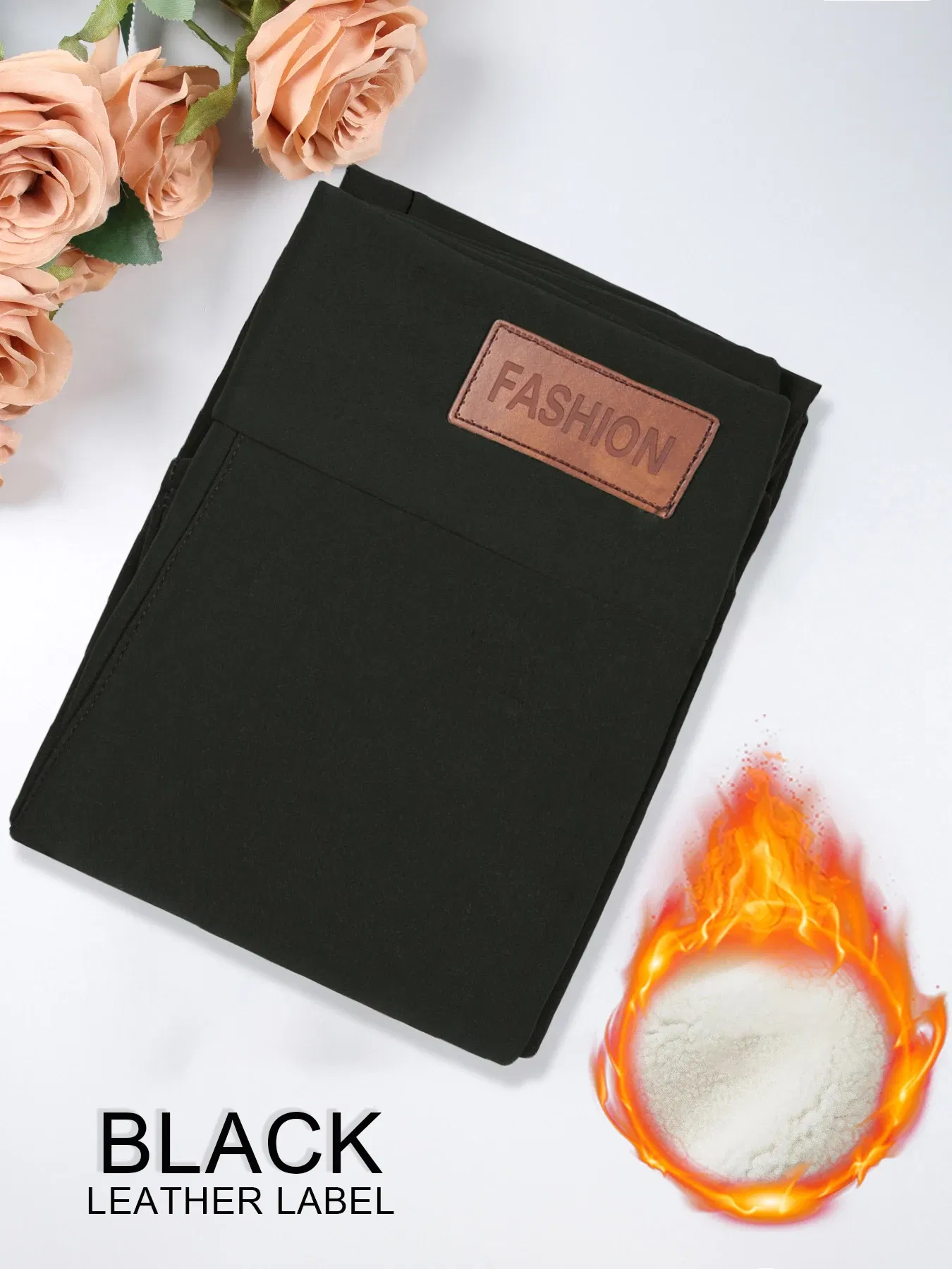 Color: Beige, Size: L - Super Warm Winter Leatherlabel Leggings Of Women Skinny Stretch High Waist Prevent Cold Leggings Casual Classic Pants