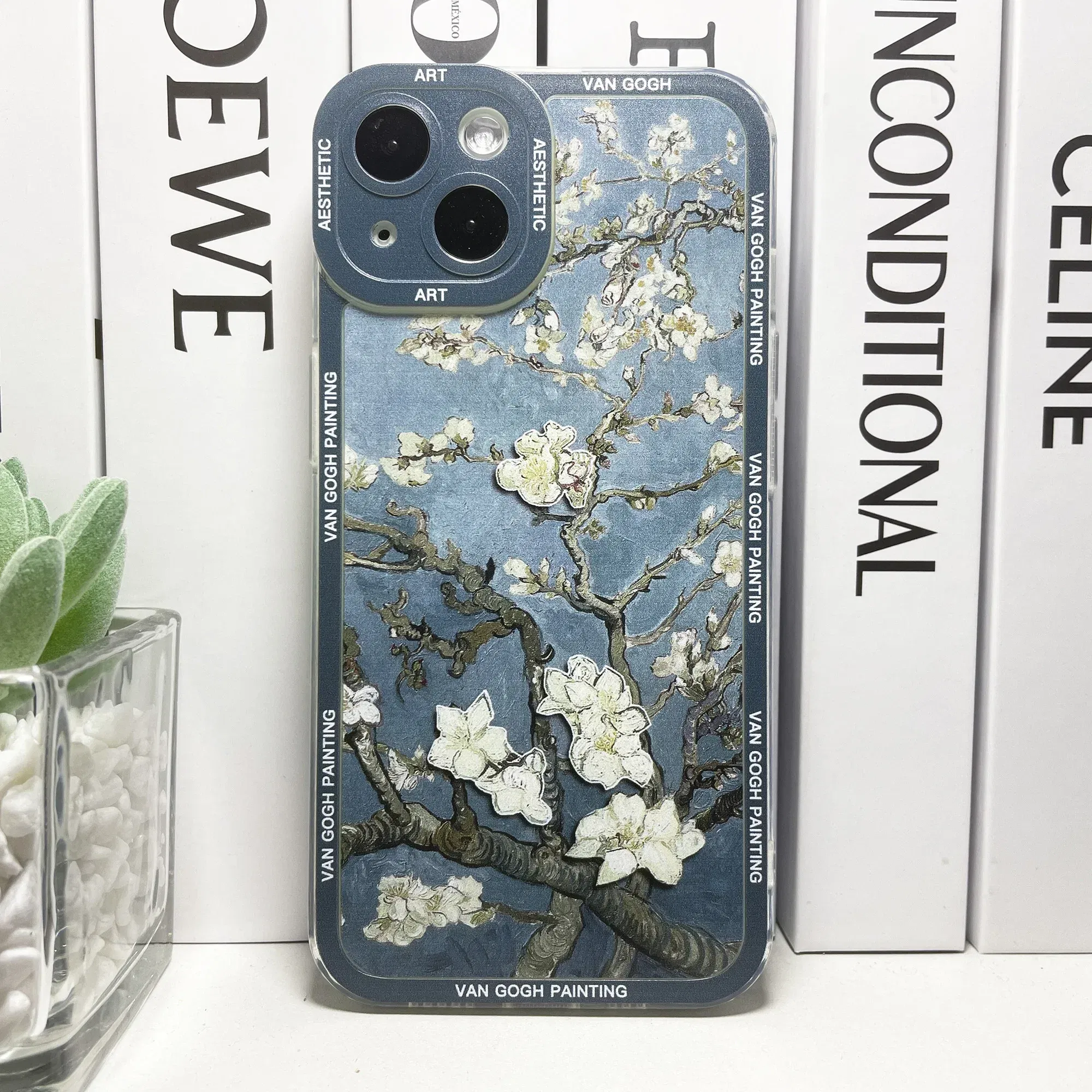 Color: Brown, Material: CANVAS - Van Gogh Art Aesthetic Phone Case For iPhone 16 15 14 13 12 11 Pro Max Mini XS X XR SE 8 7 Plus Sunflowers The Starry Night