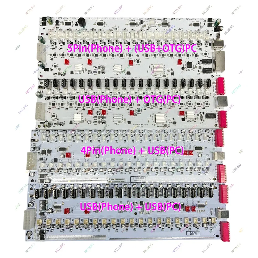 Color: black - Mobile Phone Group Control Equipment Motherboard Ethernet OTG USB Connection Independent Switch Smartphone USB Farm Mainboard