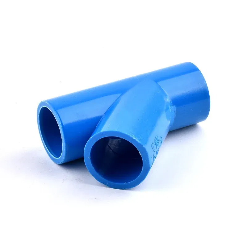 Color: Blue, Diameter: 1/2'' - 1~10PCS I.D 20/25/32/40mm  PVC Oblique Tee 45 Degree Connector Garden Irrigation Aquarium Fish Tank Watering Fittings Joint