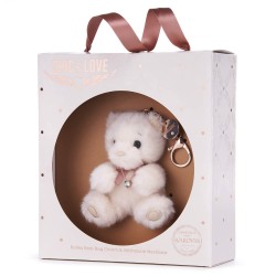 Bailey Bear Bag Charm & Birthstone Necklace - April