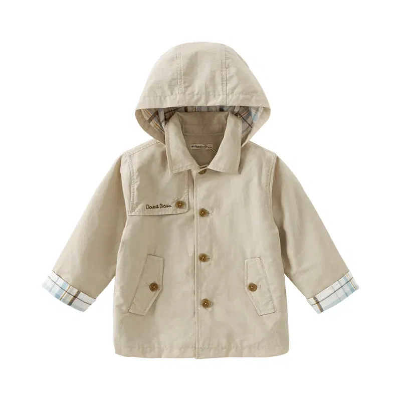 Color: Brown, Kid Size: 10T - Dave Bella Children's Coat Kids Jacket Autumn Fashion Casual Baby's Trench Boys Windbreaker Cute Party Outdoor DB3242020