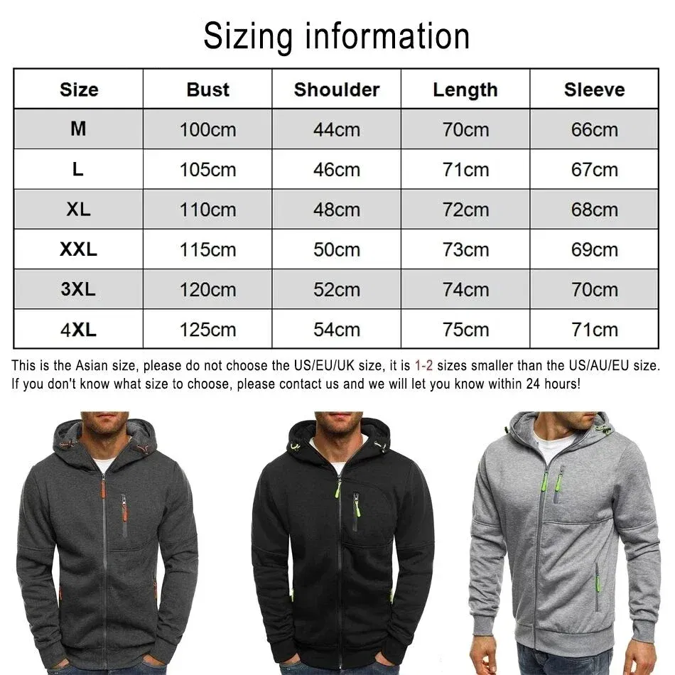 Color: Beige, Size: XL - Men's Hooded Jacket with Pocket Zipper, Customized Image Text with Personalized Logo, Casual Sports Streetwear, Men's Wool Sweat