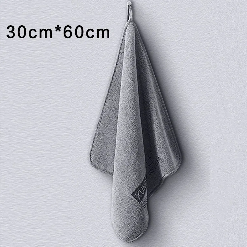 Color: Silver - High-end Microfiber Auto Wash Towel Car Cleaning Drying Cloth Hemming Car Care Cloth Detailing Car Wash Towel